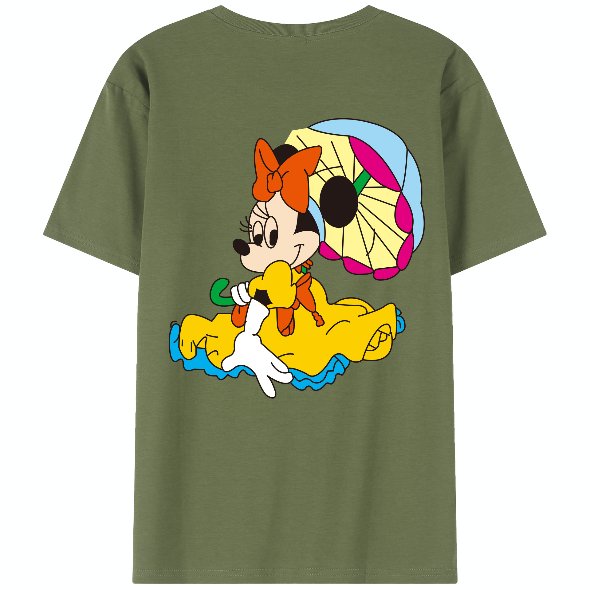 （画像用） ミッキーマウス Mickey Mouse 綿100％半袖Tシャツ（背面プリント）